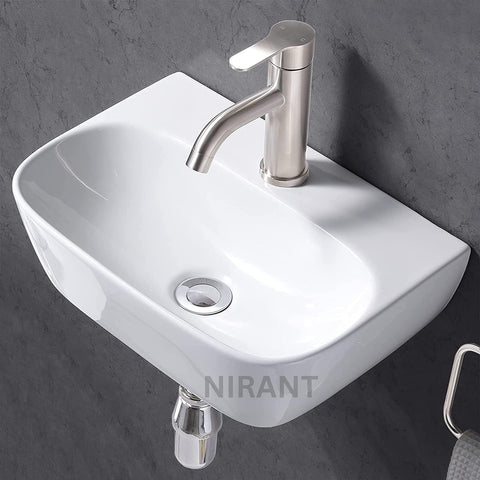 Nirant Ceramic Wall Mount Wash Basin