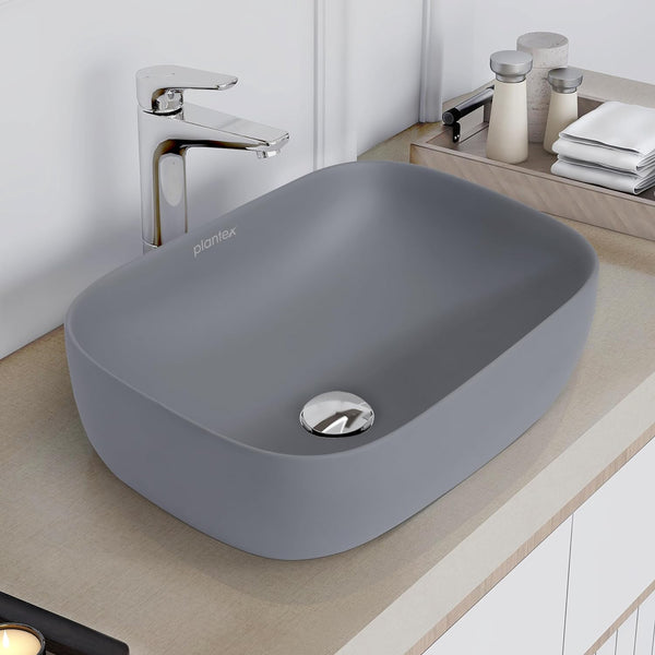 Plantex Ceramic Tabletop Washbasin/Countertop Basin for Living Room