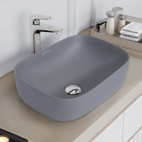 Plantex Ceramic Tabletop Washbasin/Countertop Basin for Living Room