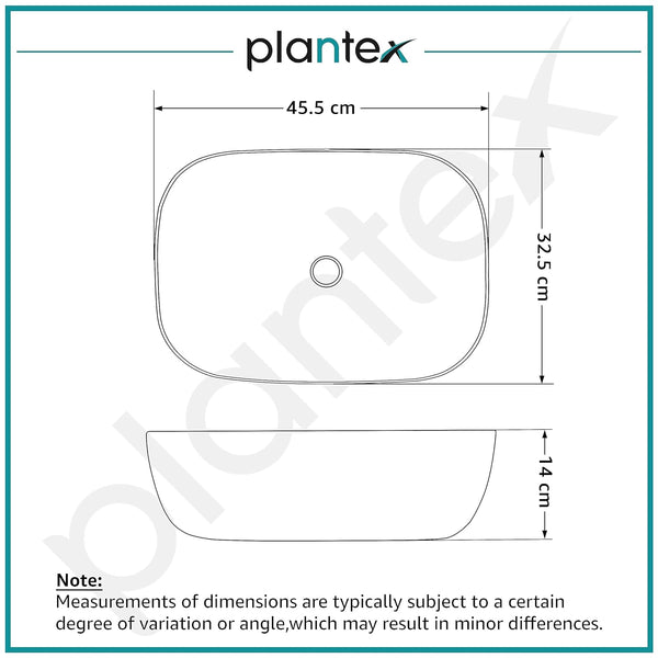 Plantex Ceramic Tabletop Washbasin/Countertop Basin for Living Room