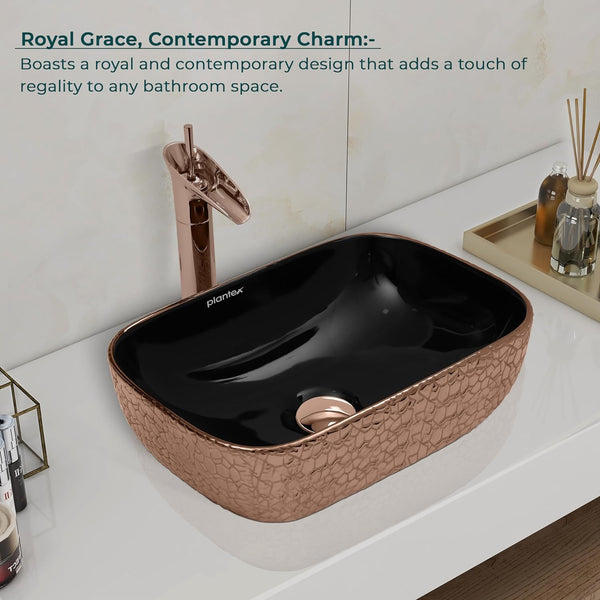 Plantex Ceramic Basin for Bathroom/Table Top Ceramic Basin