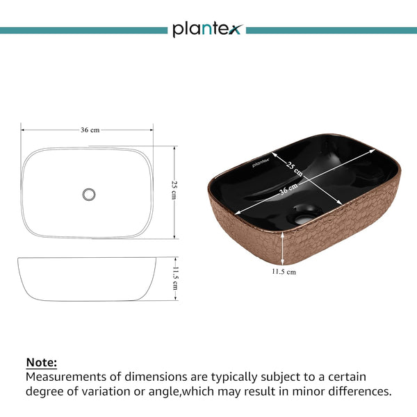 Plantex Ceramic Basin for Bathroom/Table Top Ceramic Basin