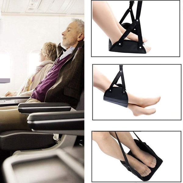Foot Rest, Portable Adjustable Height Travel Footrest Flight Carry-on Foot Rest ,Home Office Desk Foot Hammock-Provides Relaxation